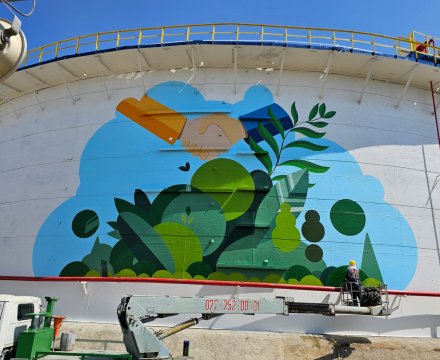 Heydər Əliyev adına Neft Emalı Zavodunda bədii tərtibat (street art) işləri