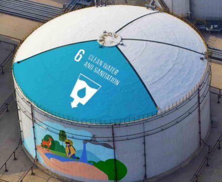 Heydər Əliyev adına Neft Emalı Zavodunda bədii tərtibat (street art) işləri