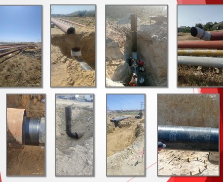 Qumyataq Nasos Stansiyası ilə Heydər Əliyev adına NEZ arasu su kəmərinin tikintisi.