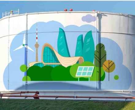 Heydər Əliyev adına Neft Emalı Zavodunda bədii tərtibat (street art) işləri
