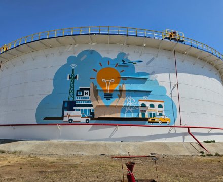 Heydər Əliyev adına Neft Emalı Zavodunda bədii tərtibat (street art) işləri