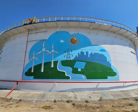 Heydər Əliyev adına Neft Emalı Zavodunda bədii tərtibat (street art) işləri