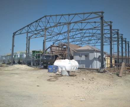 “Socar Ueyst menecment kompleks” MMC üçün,  Şonqar qəsəbəsində metal konstruksiyalardan 24x24x8 m(H) ölçülü sexin tikintisi