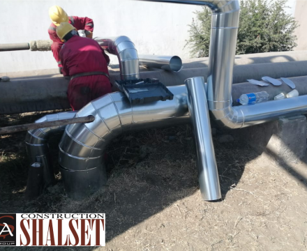 Heydər Əliyev adına Neft Emalı Zavodunda borular üzrə istilik izolyasiya işlərinin aparılması