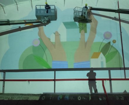 Heydər Əliyev adına Neft Emalı Zavodunda bədii tərtibat (street art) işləri