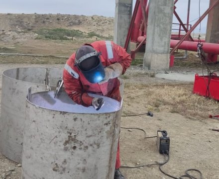 H=120m-lik Məşəl Qurğusunun Əsaslı Təmiri Zamanı Görülən İşlərin Ardıcıllığı