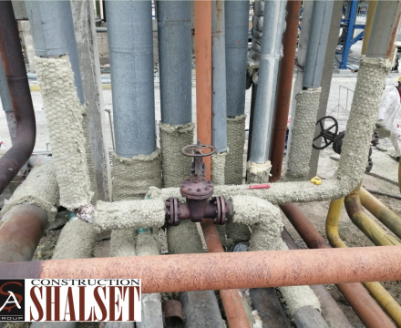 Heydər Əliyev adına Neft Emalı Zavodunda borular üzrə istilik izolyasiya işlərinin aparılması