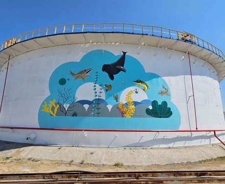 Heydər Əliyev adına Neft Emalı Zavodunda bədii tərtibat (street art) işləri