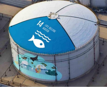 Heydər Əliyev adına Neft Emalı Zavodunda bədii tərtibat (street art) işləri