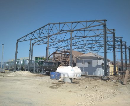 “Socar Ueyst menecment kompleks” MMC üçün,  Şonqar qəsəbəsində metal konstruksiyalardan 24x24x8 m(H) ölçülü sexin tikintisi