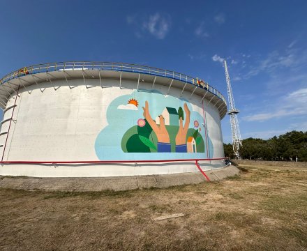 Heydər Əliyev adına Neft Emalı Zavodunda bədii tərtibat (street art) işləri