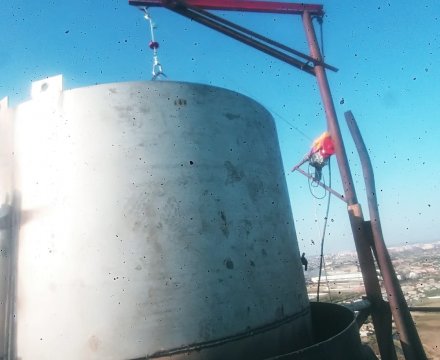 H=120m-lik Məşəl Qurğusunun Əsaslı Təmiri Zamanı Görülən İşlərin Ardıcıllığı