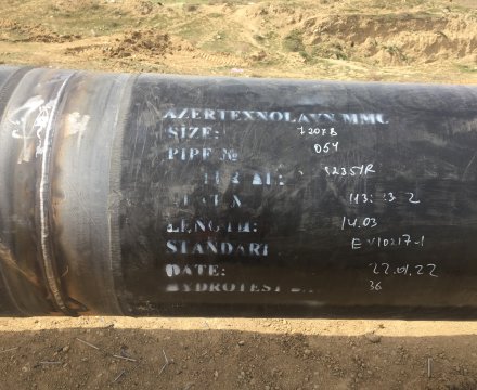 Qumyataq Nasos Stansiyası ilə Heydər Əliyev adına NEZ arasu su kəmərinin tikintisi.